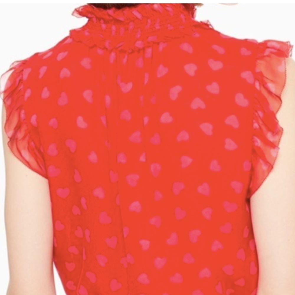 Kate Spade Red and Pink Ruffle Top - Picture 3 of 8